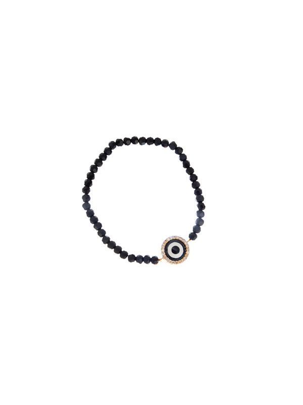 Buy 925 Sterling Silver Alternate Black and Silver Beads Nazariya Bracelet  for Kids