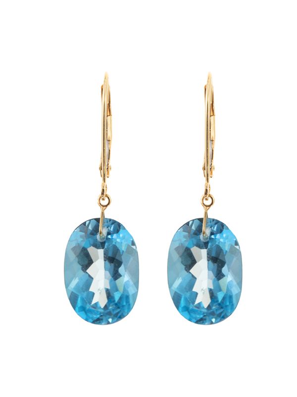 14K Blue Sapphire and Diamond Halo Dangle Earrings - Diamond Brokers &  Jewelry of Los Altos
