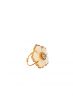 14K GOLD, DIAMOND AND MOTHER OF PEARL STATEMENT RING