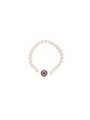 14K GOLD DIAMOND HAND-PAINTED EVILEYE BRACELET WITH FREASH WATER PEARLS