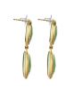 14K GOLD, DIAMOND AND EMERALD STATEMENT EARRINGS