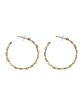 14K GOLD AND MOONSTONE DAINTY HOOPS