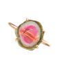 14K GOLD AND SLICED WATERMELON TOURMALINE DAINTY ADJUSTABLE RING