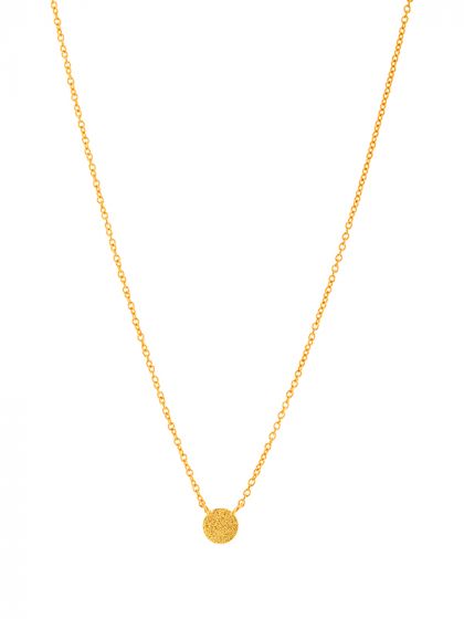 14K GOLD CLASSIC SMALL DISC NECKLACE