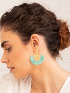 aqua filigree earrings