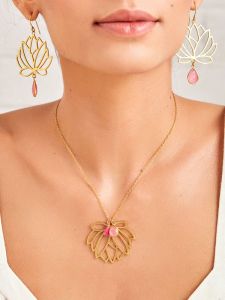Pink Lotus Necklace